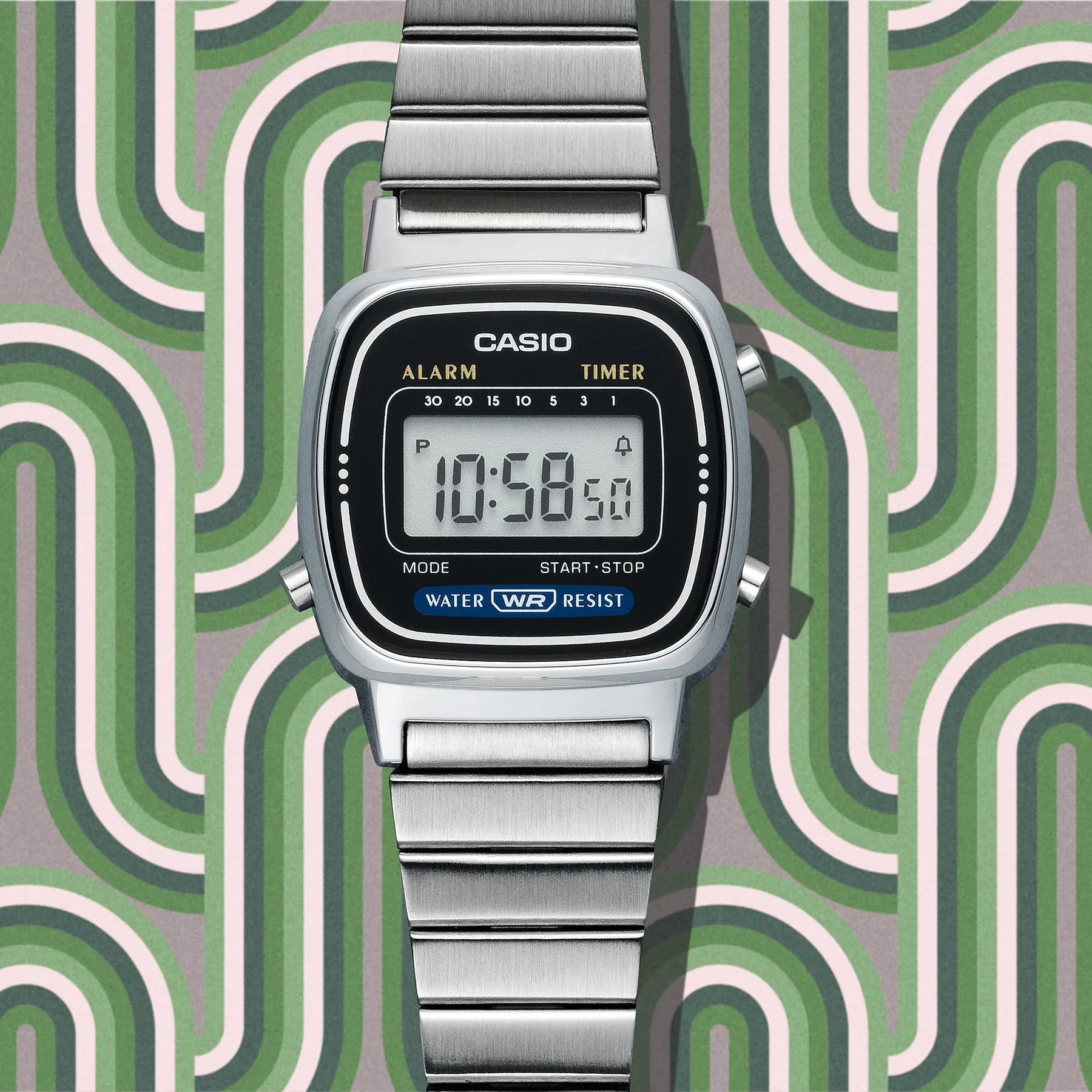 CASIO LADIES DIGITAL WR | SILVER