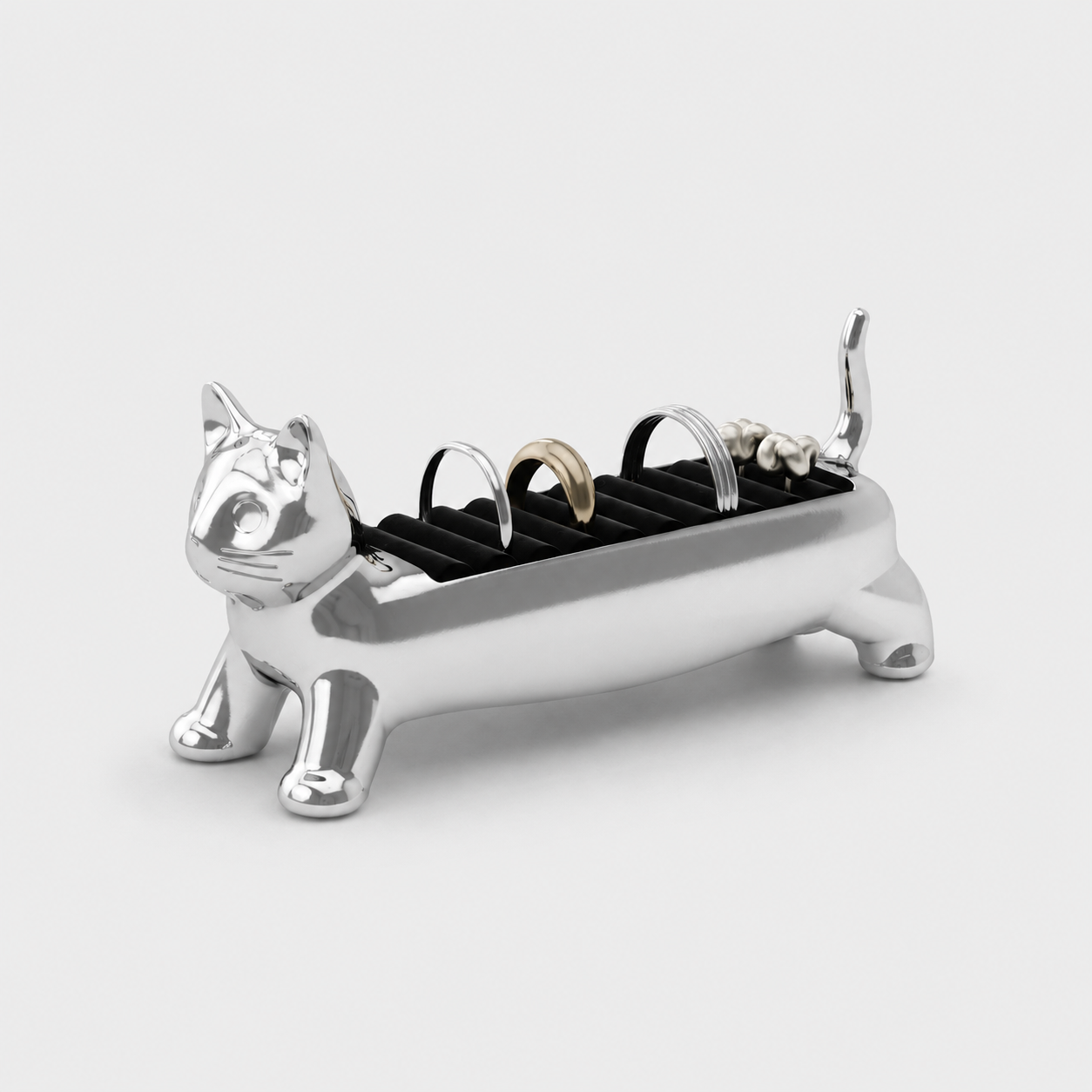 Cat Ring Holder | Chrome