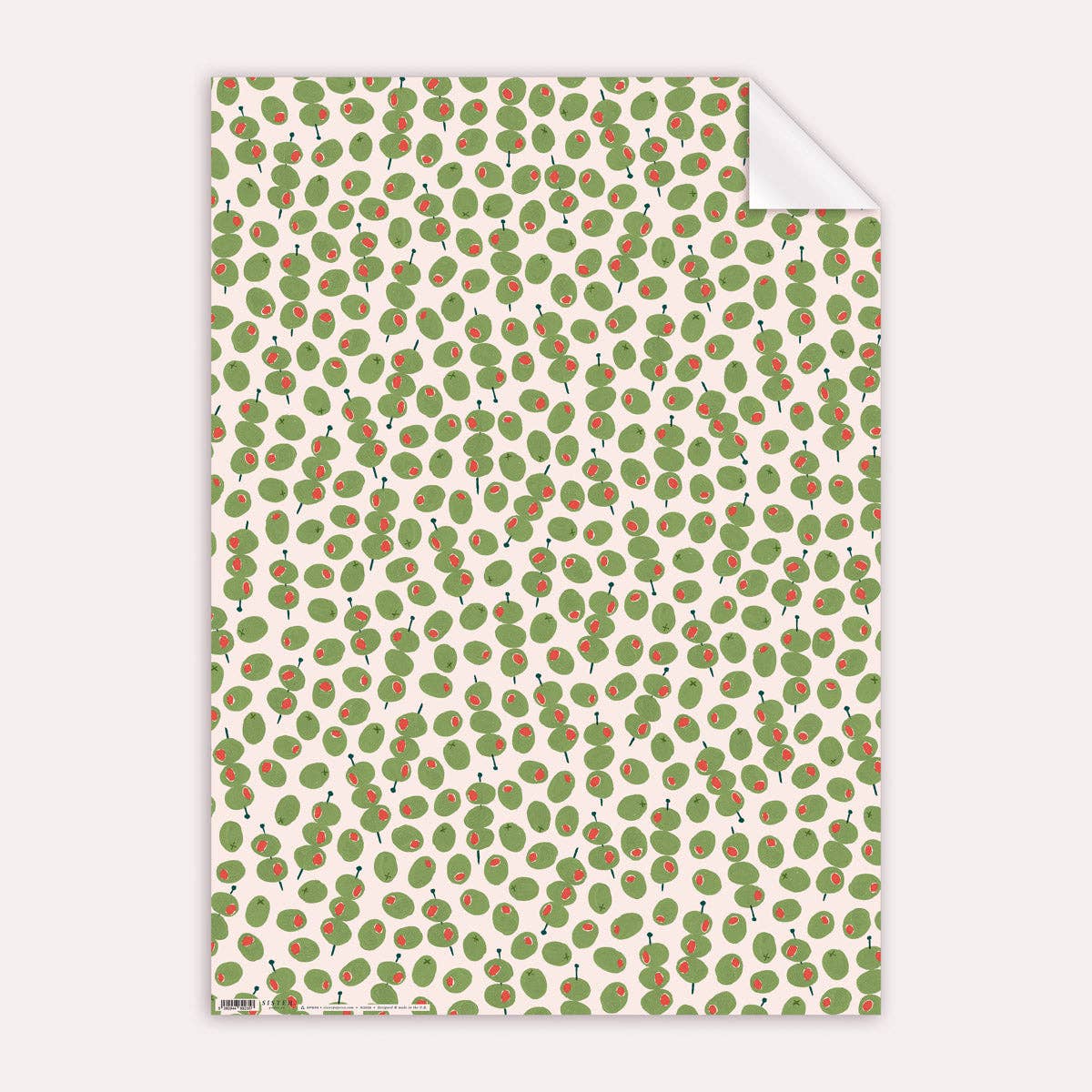 Olives Gift Wrap | Olive Wrapping Paper Sheets