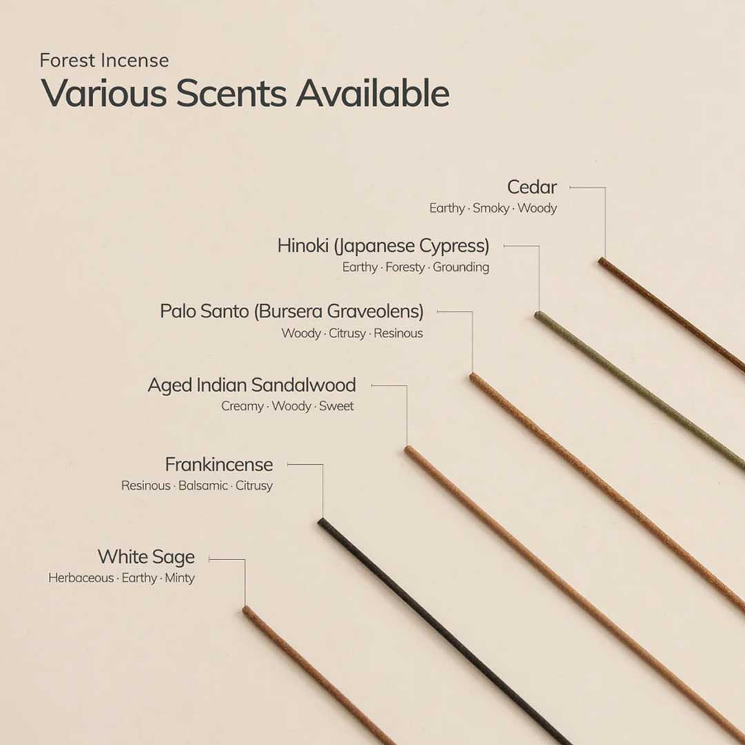 Japanese White Sage Incense Stick Set | 30 Sticks