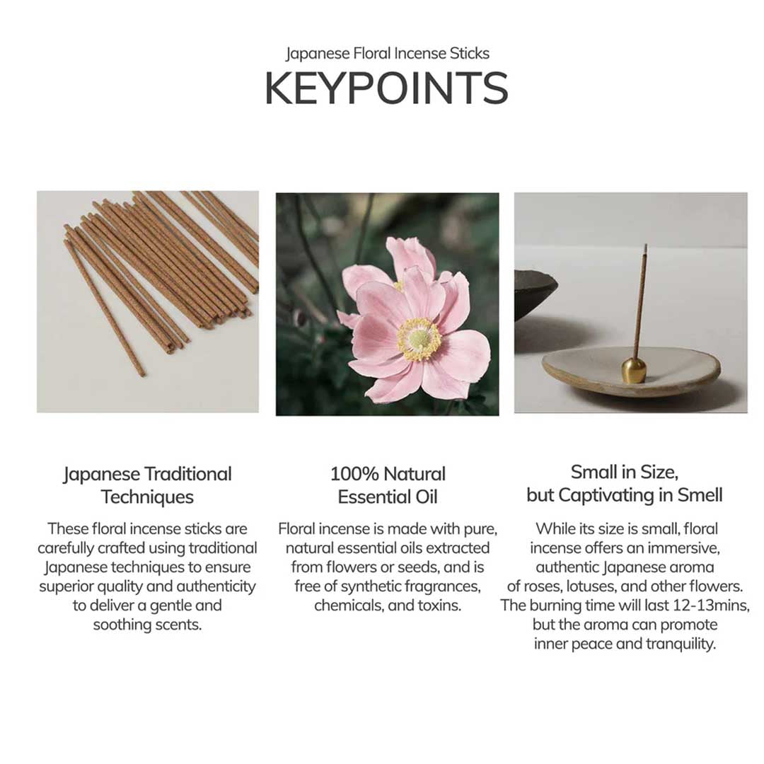 Jasmine Japanese Incense Set | 30 sticks