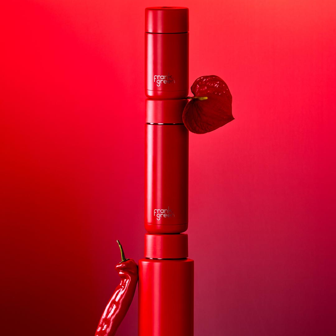 Ceramic Reusable Bottle (595ml) | Atomic Red