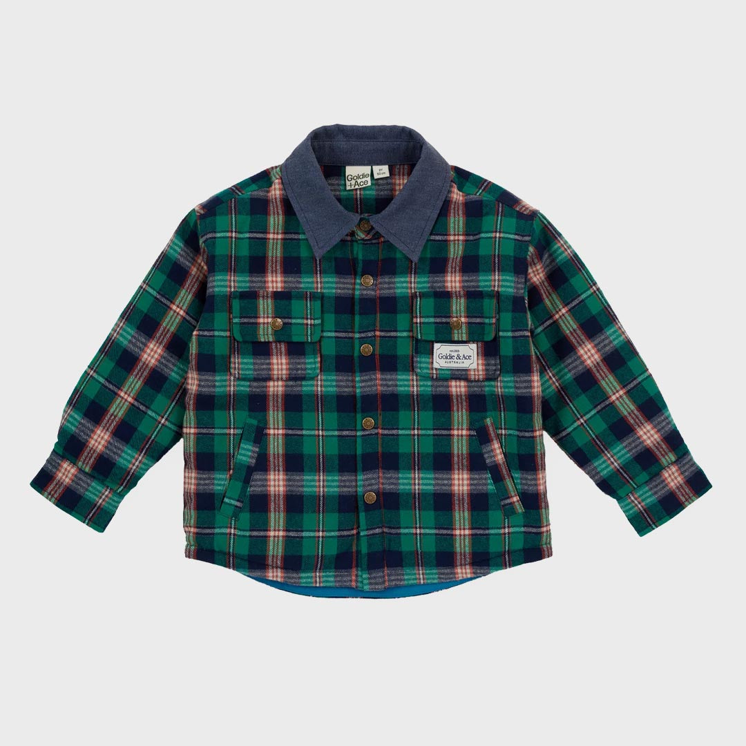 Check Padded Shacket