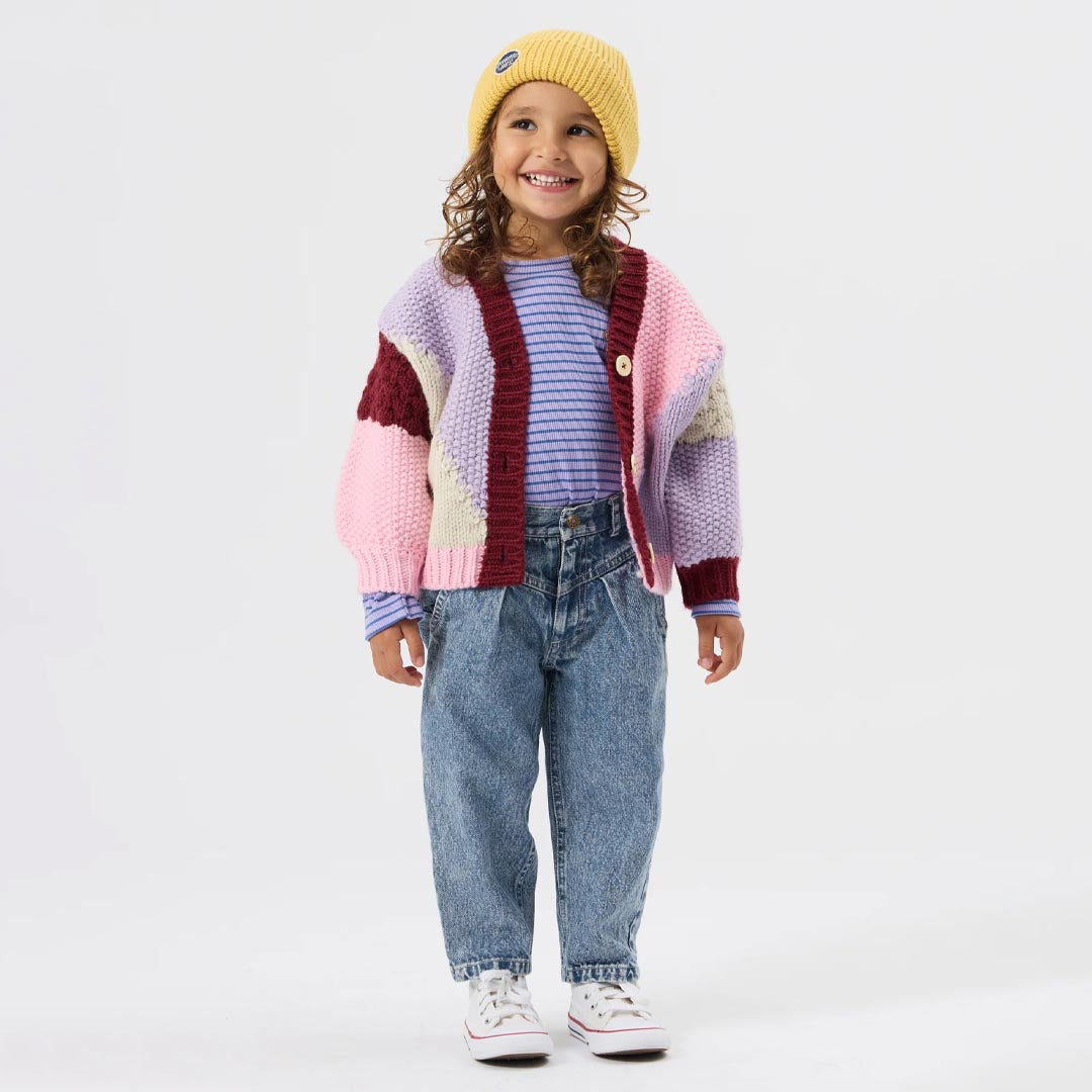 Colour Block Knit Cardigan