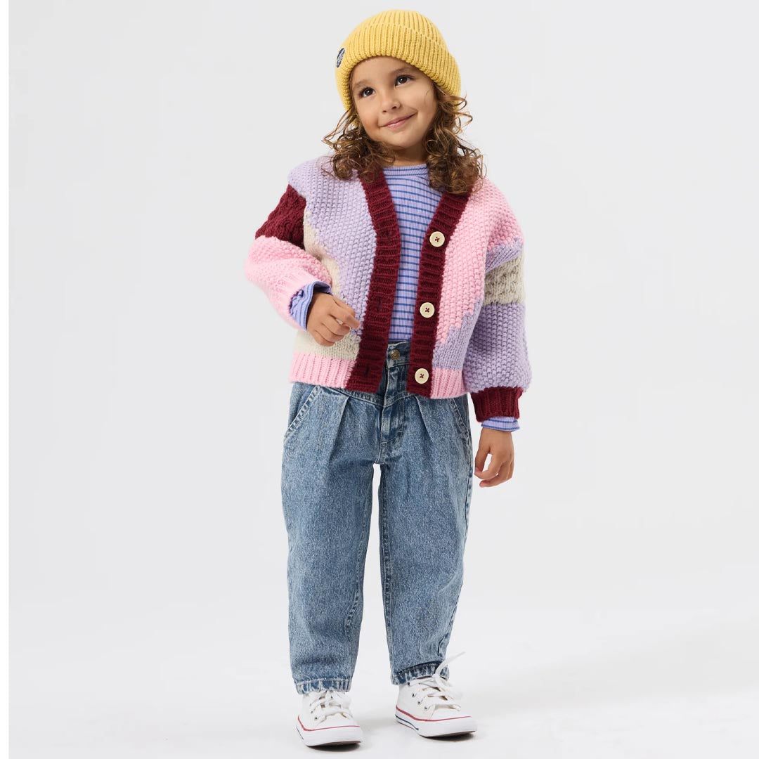 Colour Block Knit Cardigan