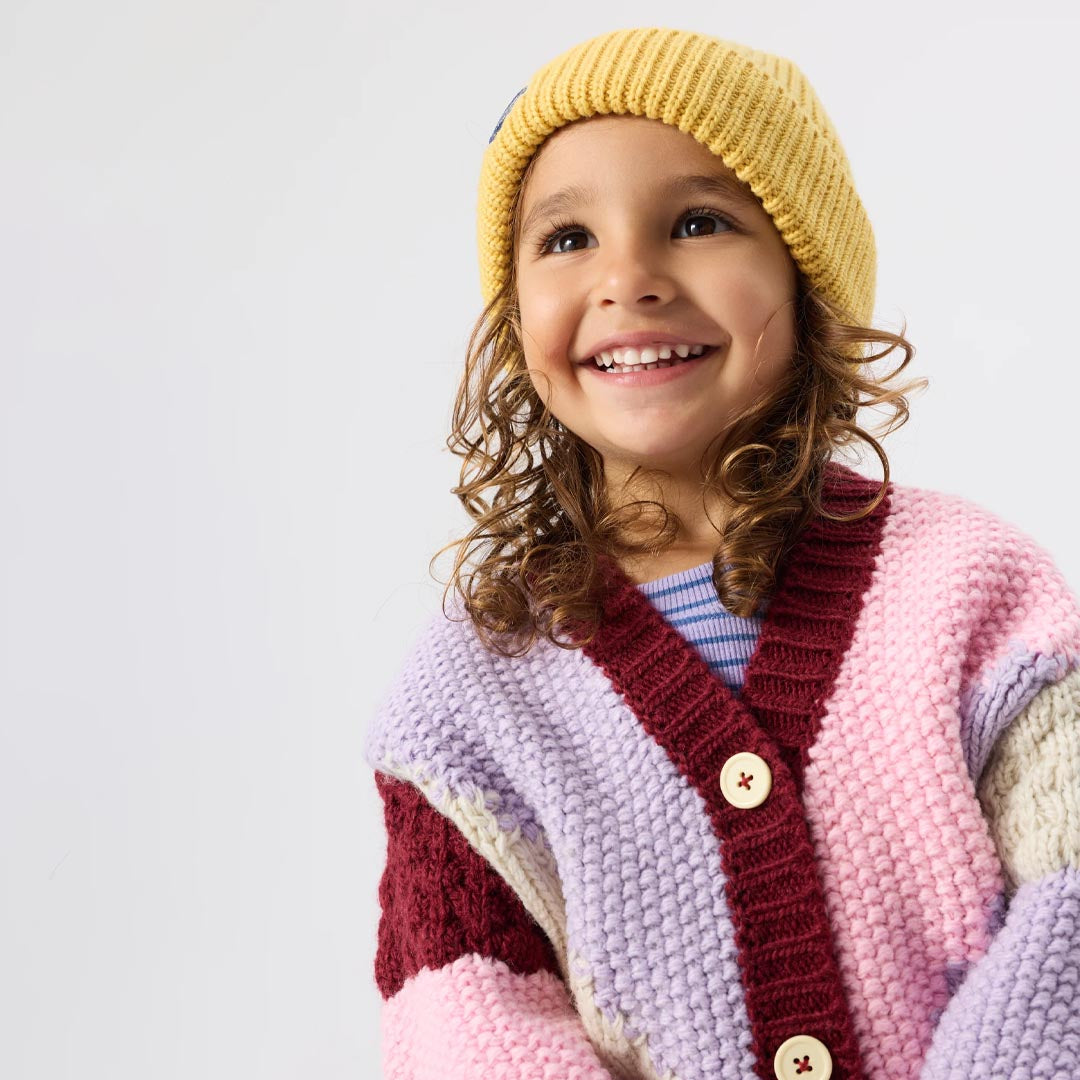 Colour Block Knit Cardigan