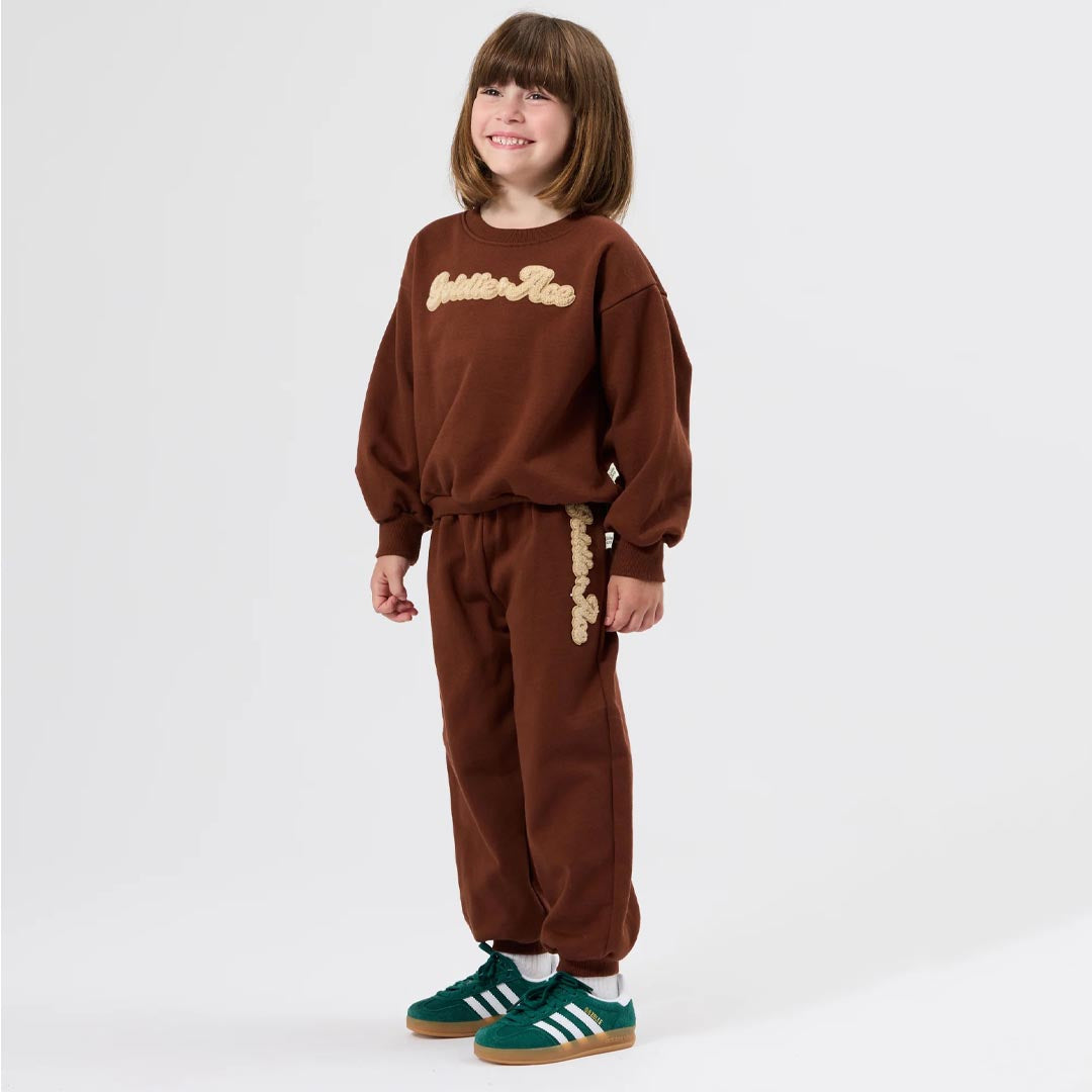 Comfy Embroidered Sweatpants | Chestnut