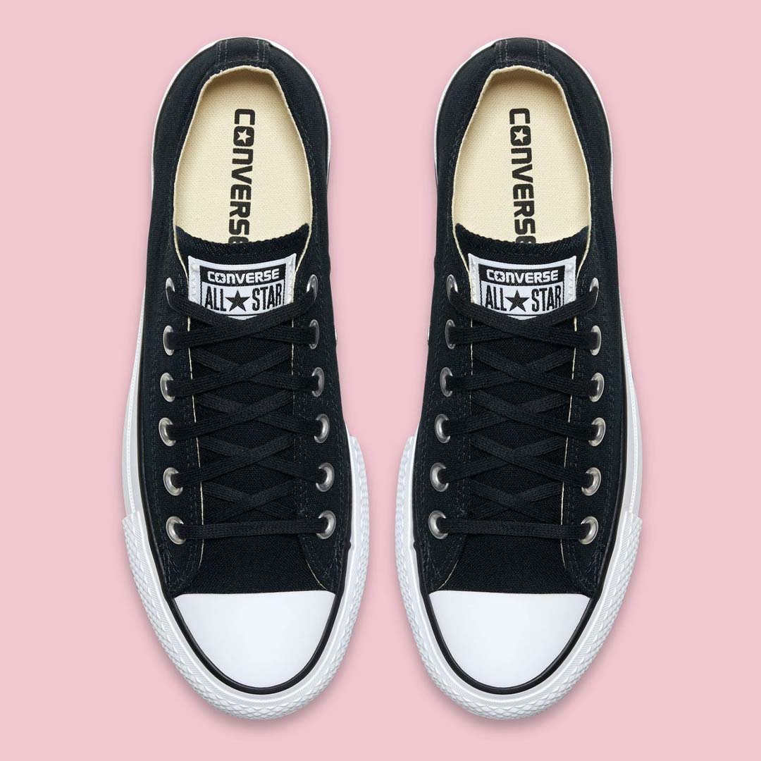 ALL STAR LIFT CANVAS LOW - BLACK