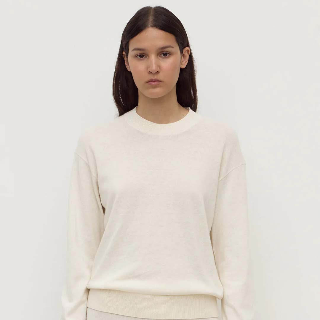 Cotton Cashmere Lounge Sweater | Cream