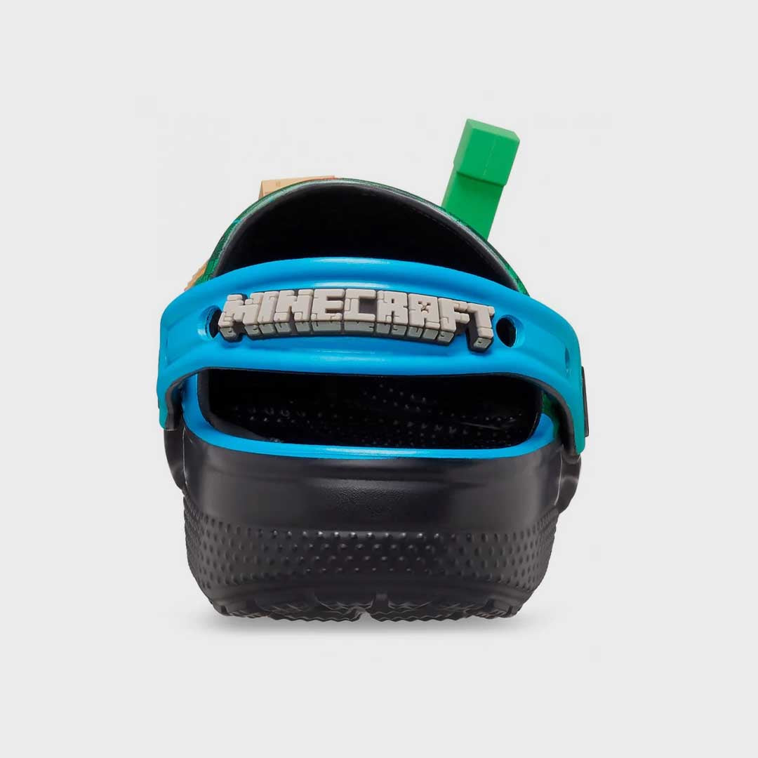 Kids Classic Minecraft Clog | Green Brown