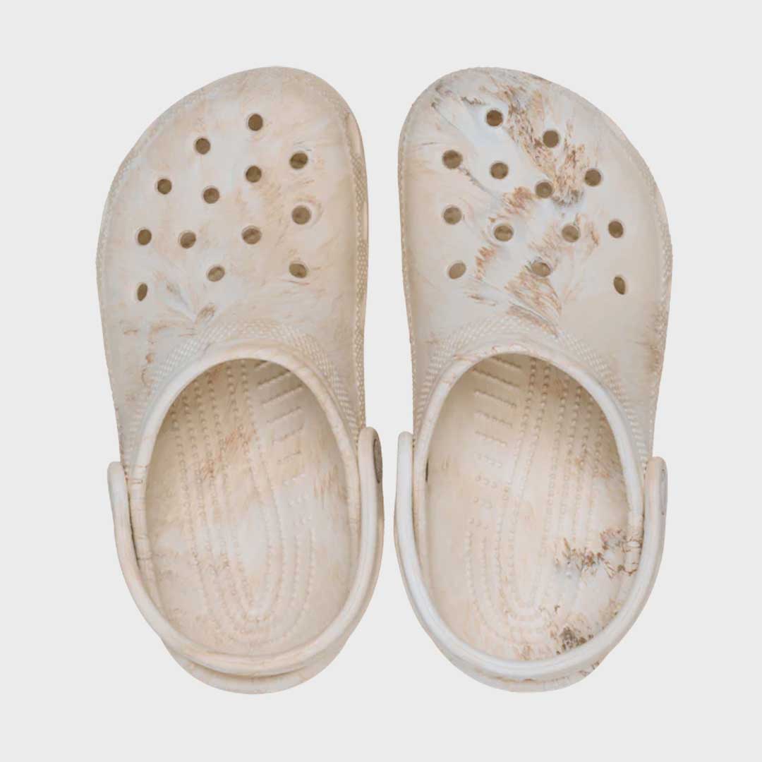 Kids Marbled Classic Clog | Bone Swirl