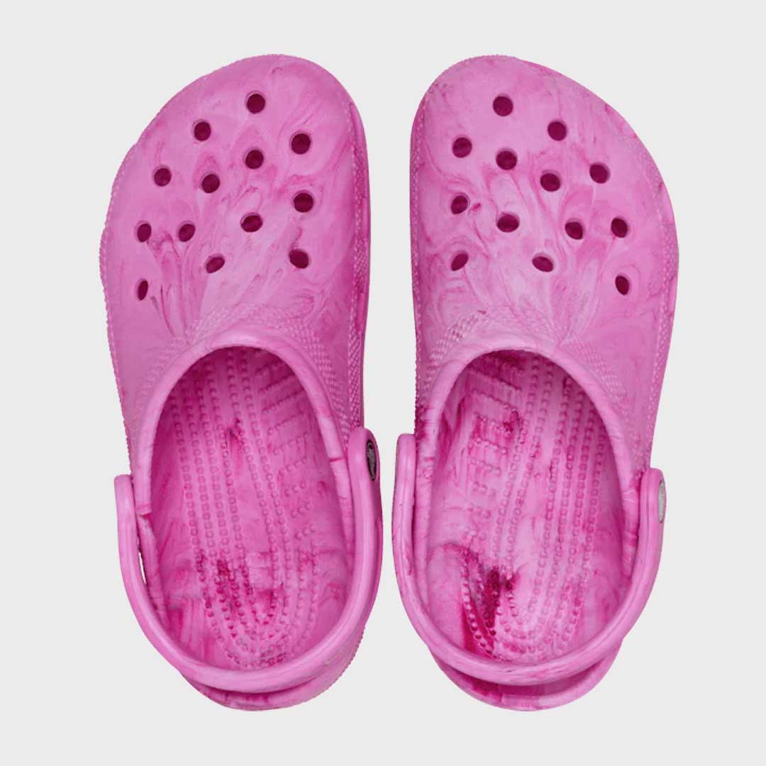 Kids Marbled Classic Clog | Pink Swirl