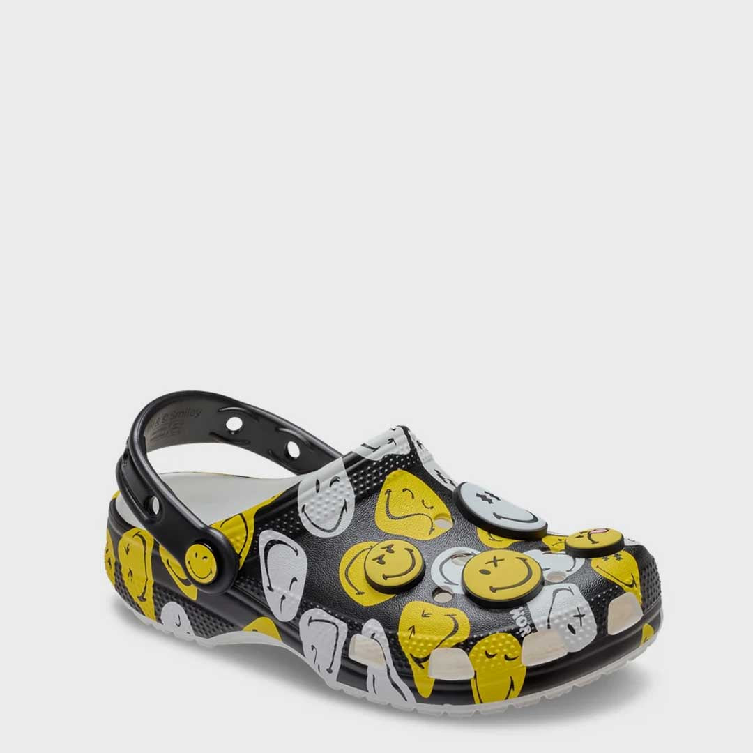 Kids "Smiley" Classic Clog | Yellow Black White