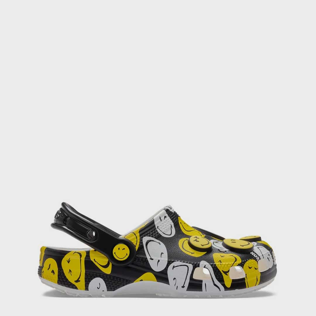Kids "Smiley" Classic Clog | Yellow Black White