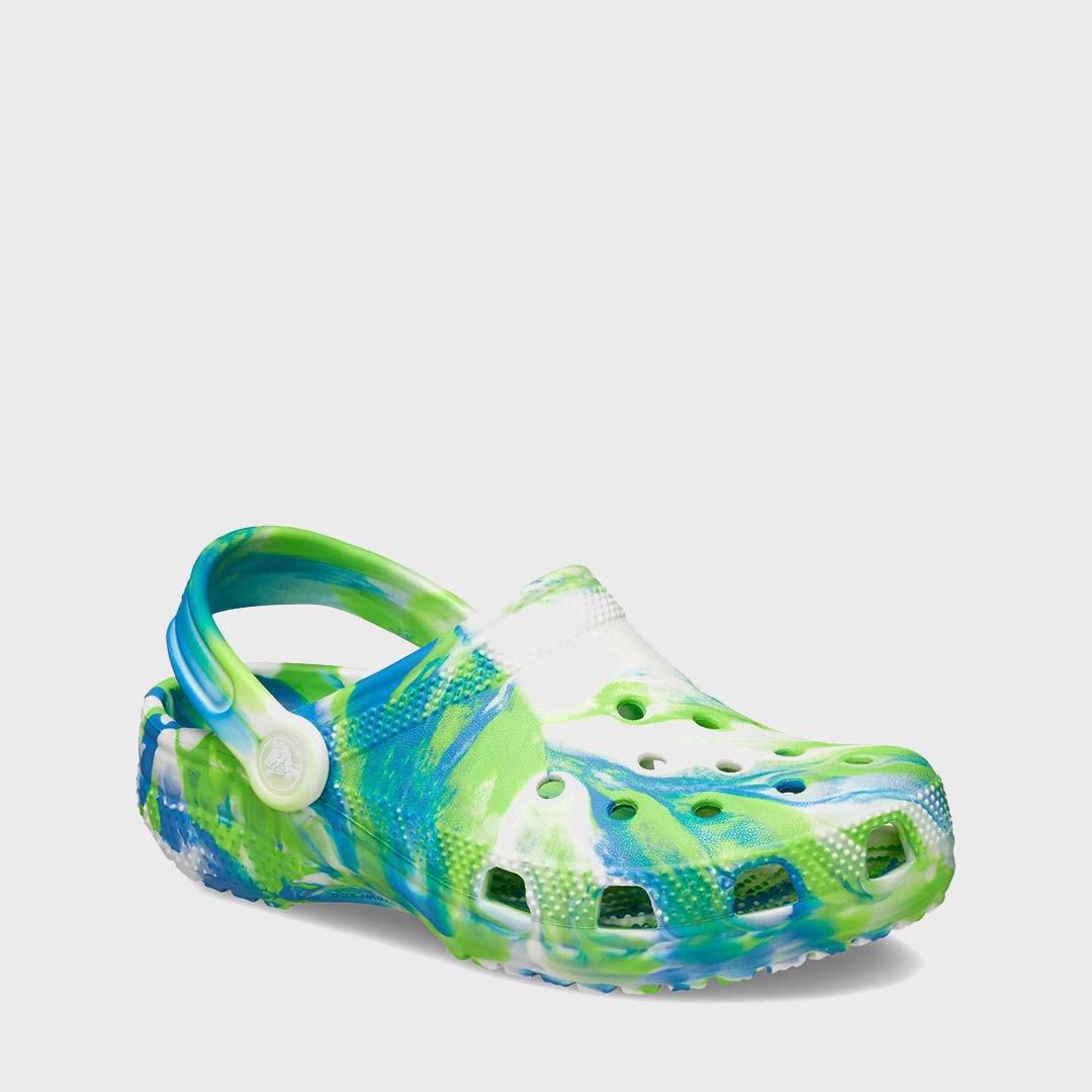 TODDLER CLASSIC CLOG | MARBLED BLUE GREEN