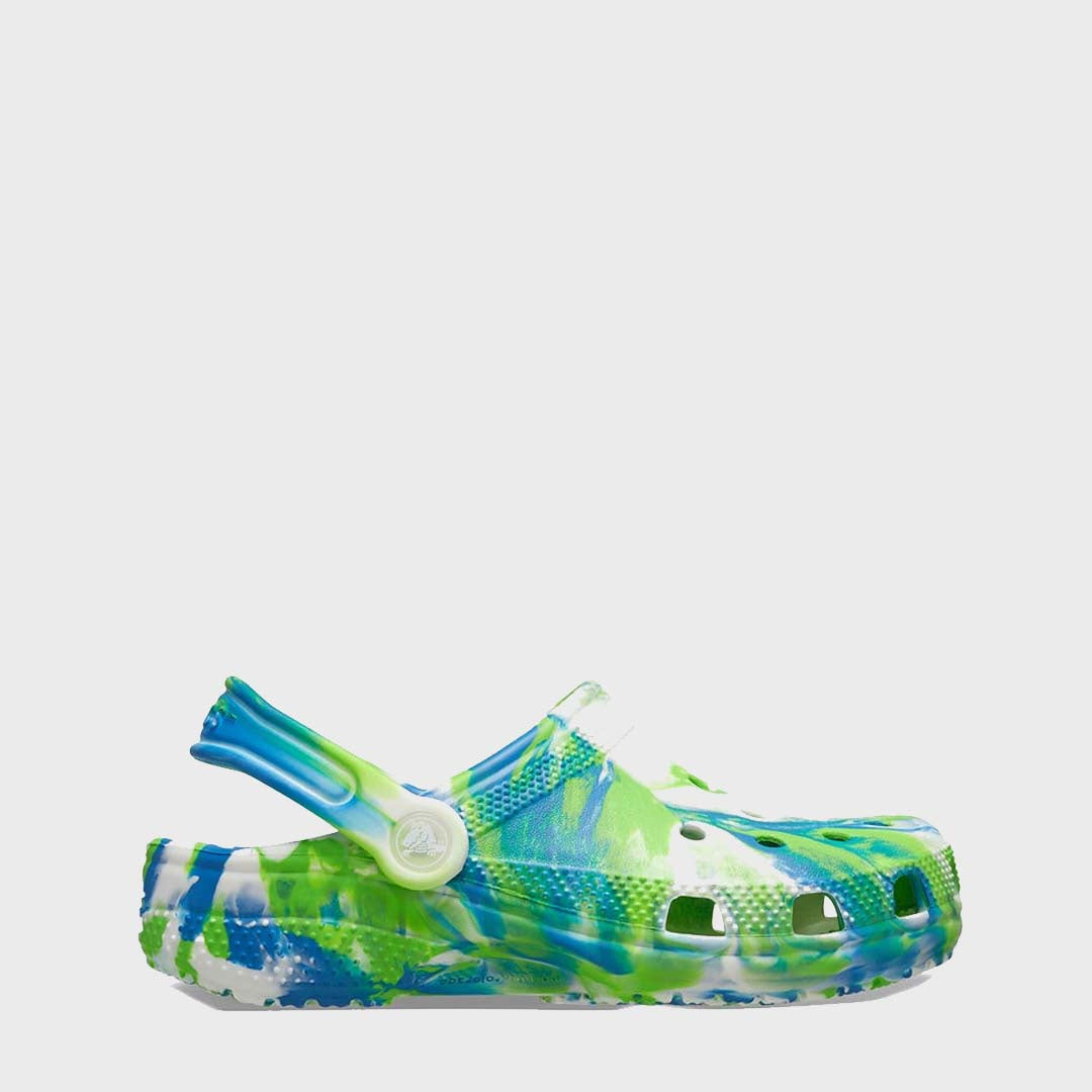 TODDLER CLASSIC CLOG | MARBLED BLUE GREEN