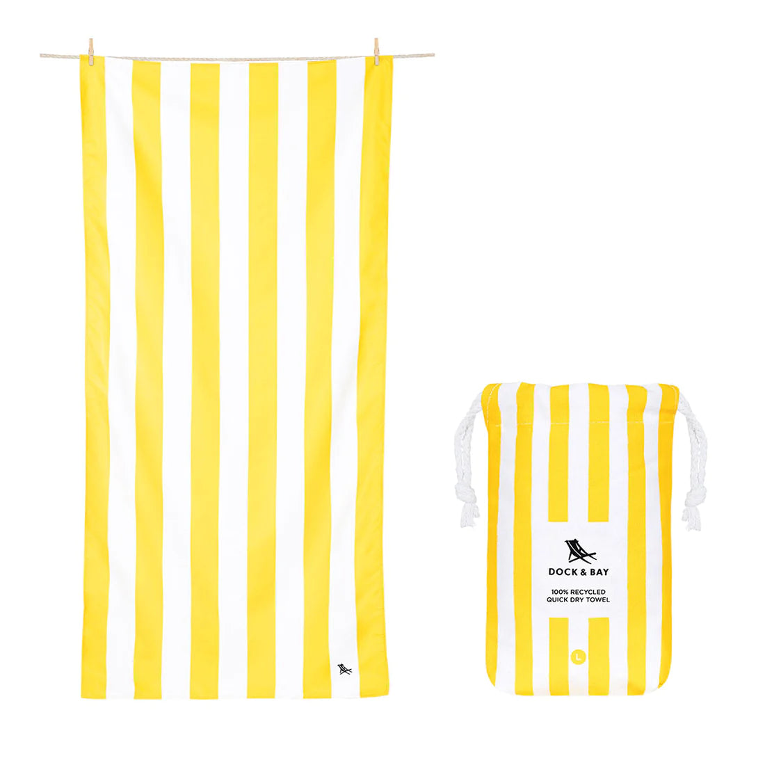 QUICK DRY TOWEL CABANA - BORACAY YELLOW