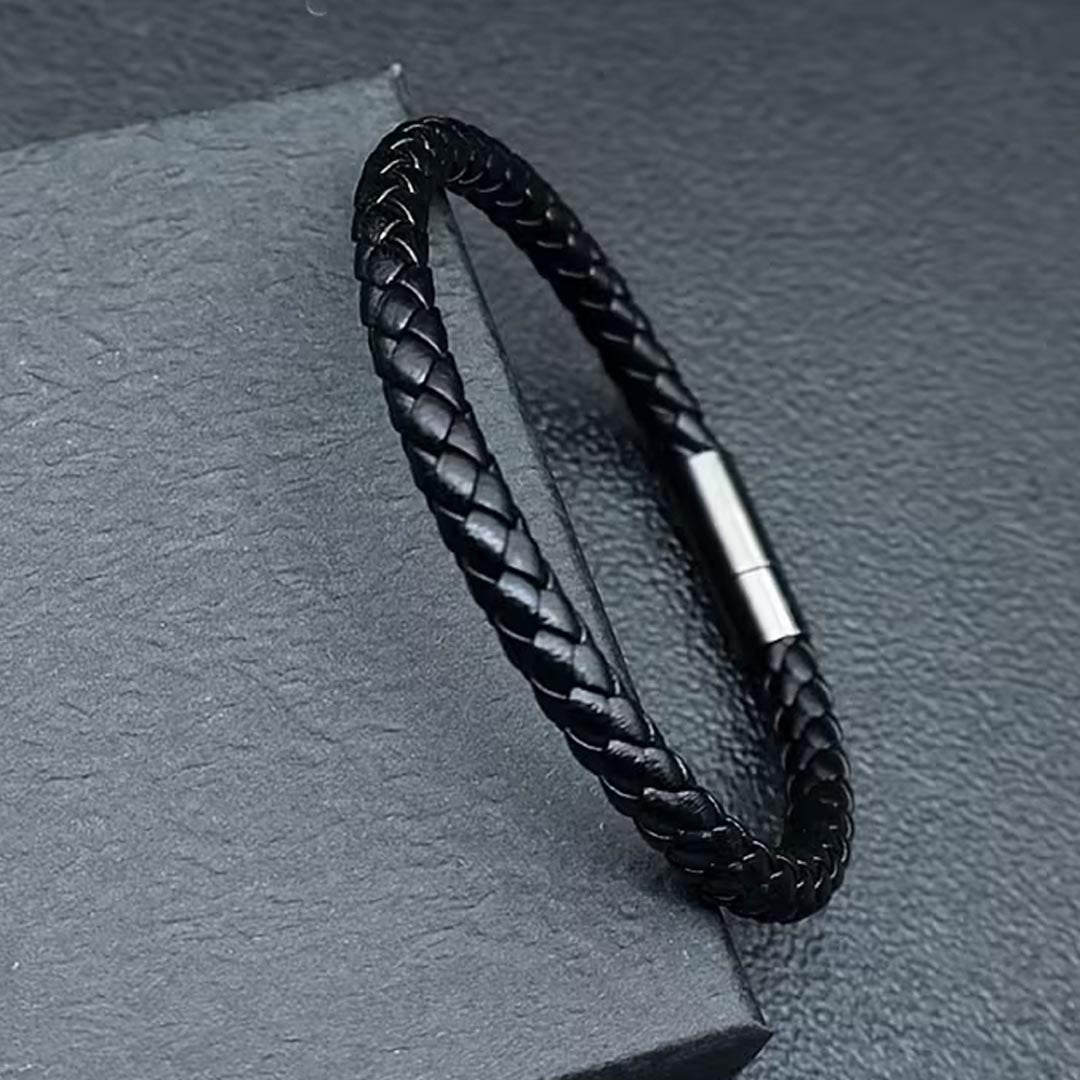 Drift Leather Bracelet | Black