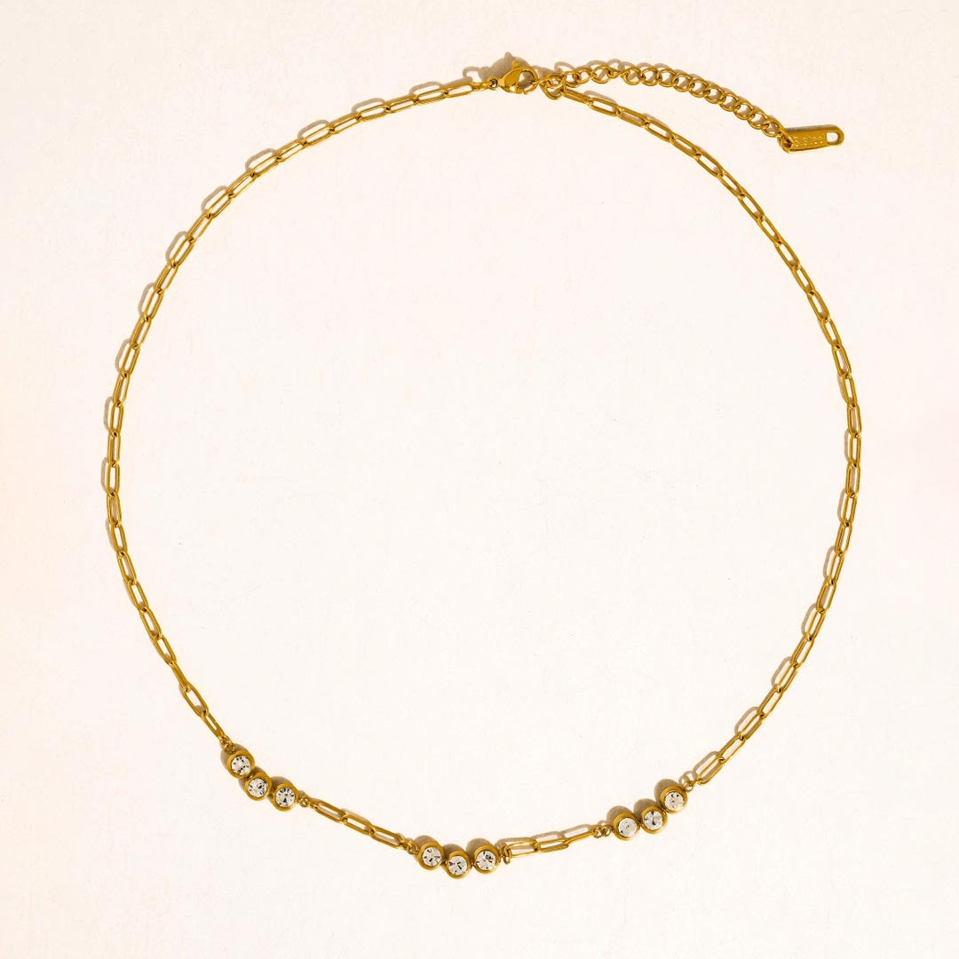 Éclaire Station Chain Necklace | 18K Gold