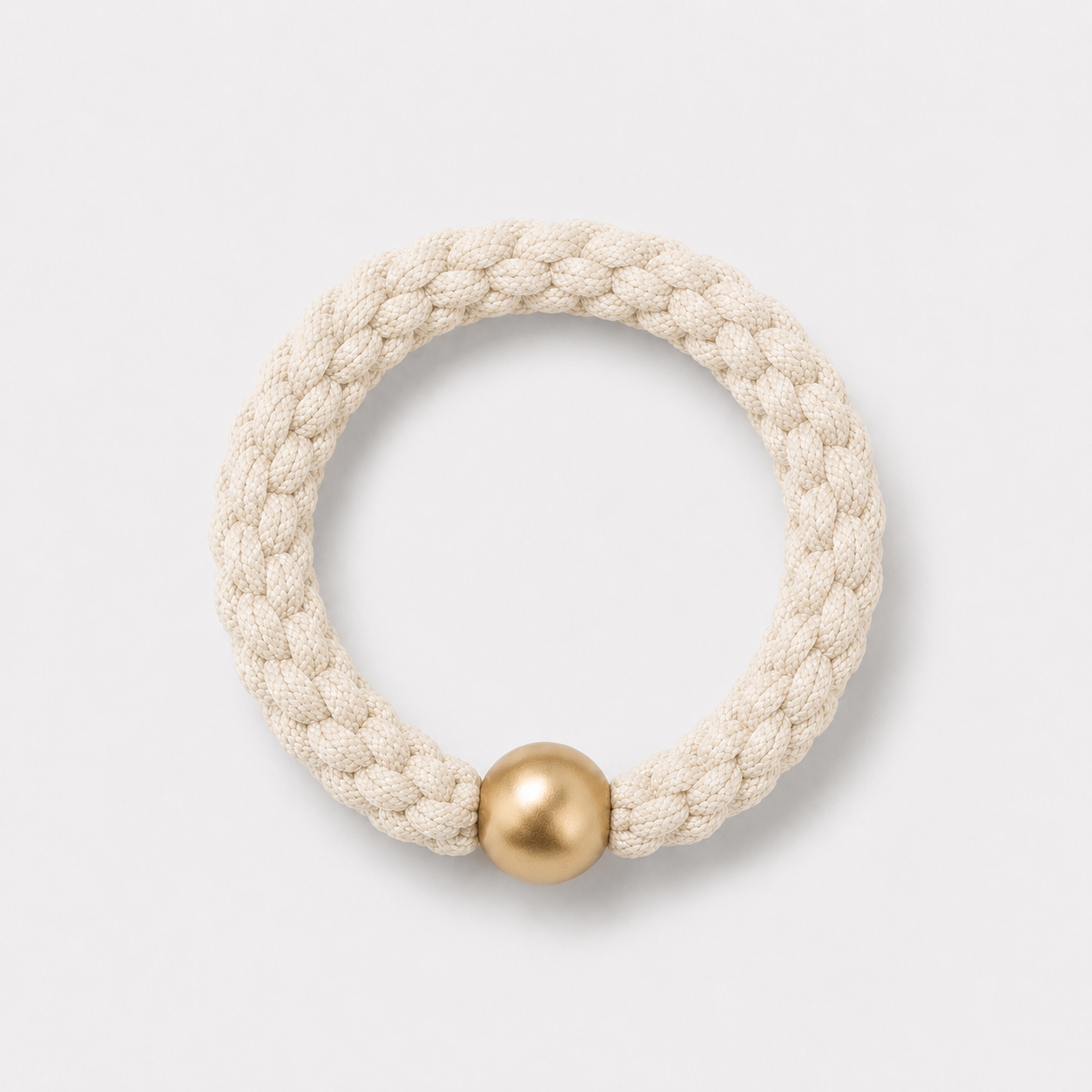 Elastic Braided Hair Tie 3 Pack | Cream