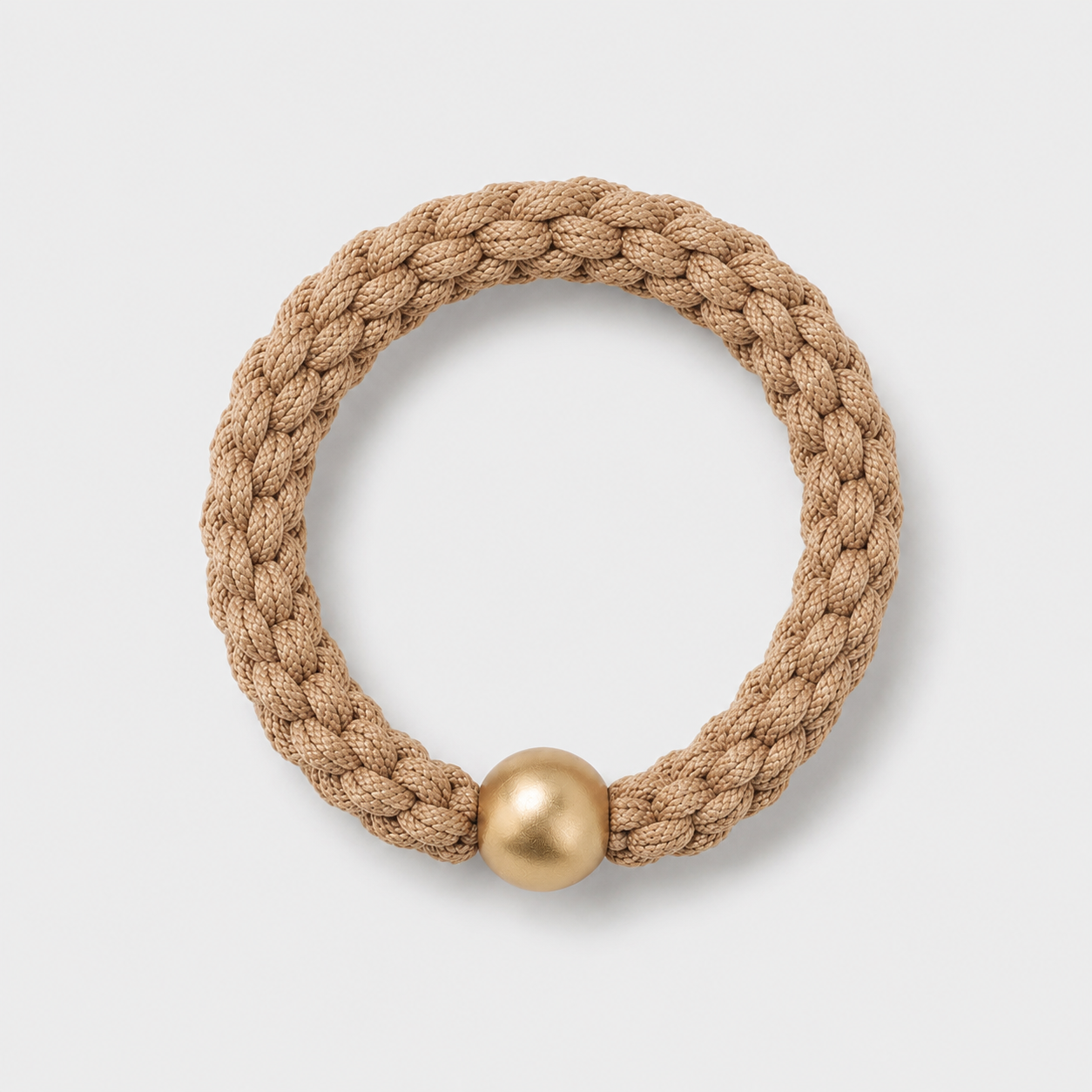 Elastic Braided Hair Tie 3 Pack | Sand