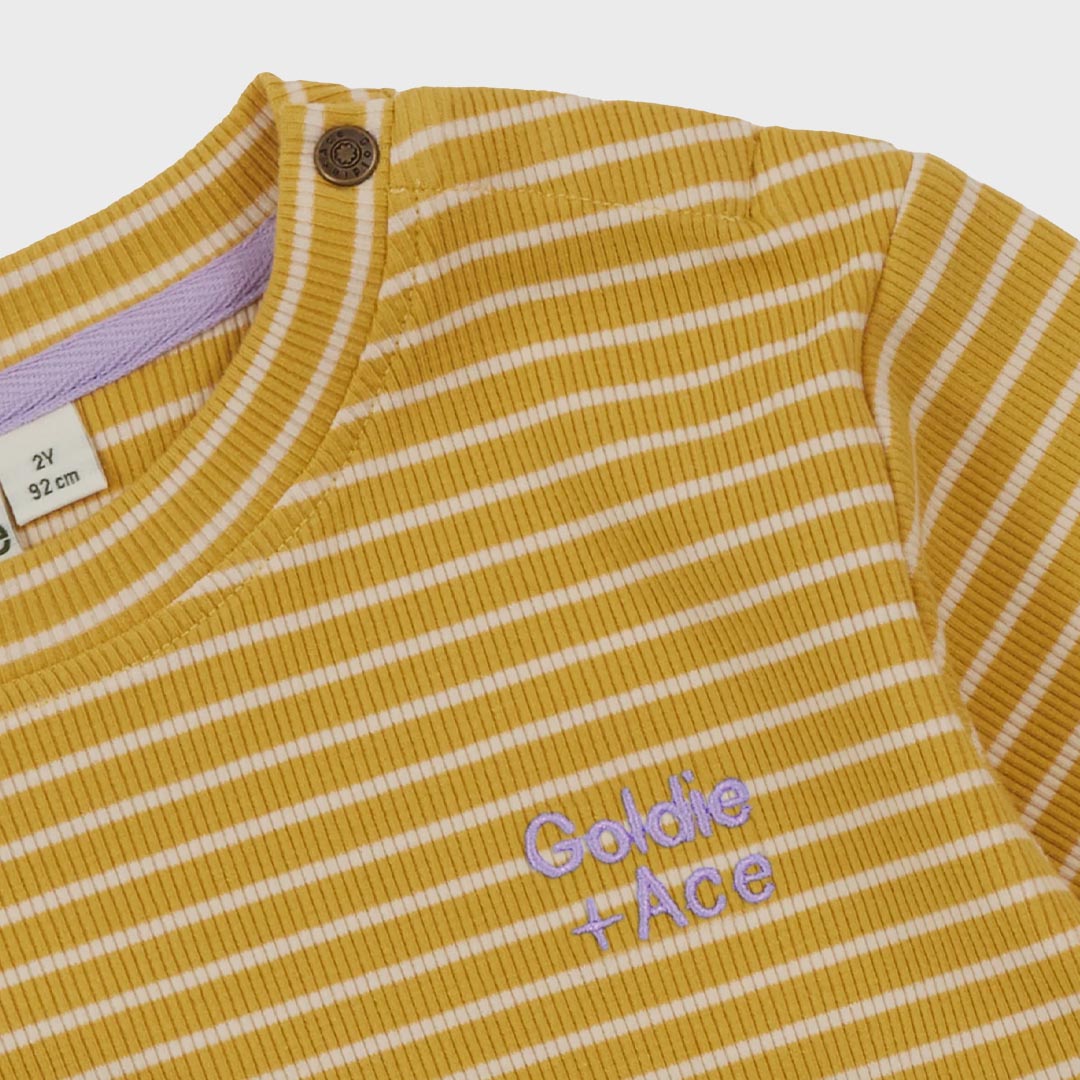 Essential Stripe Rib Top | Yellow