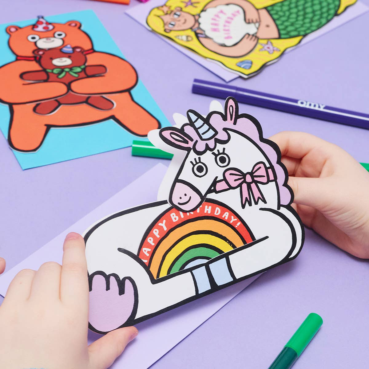 Birthday Card | Unicorn With Mini Card