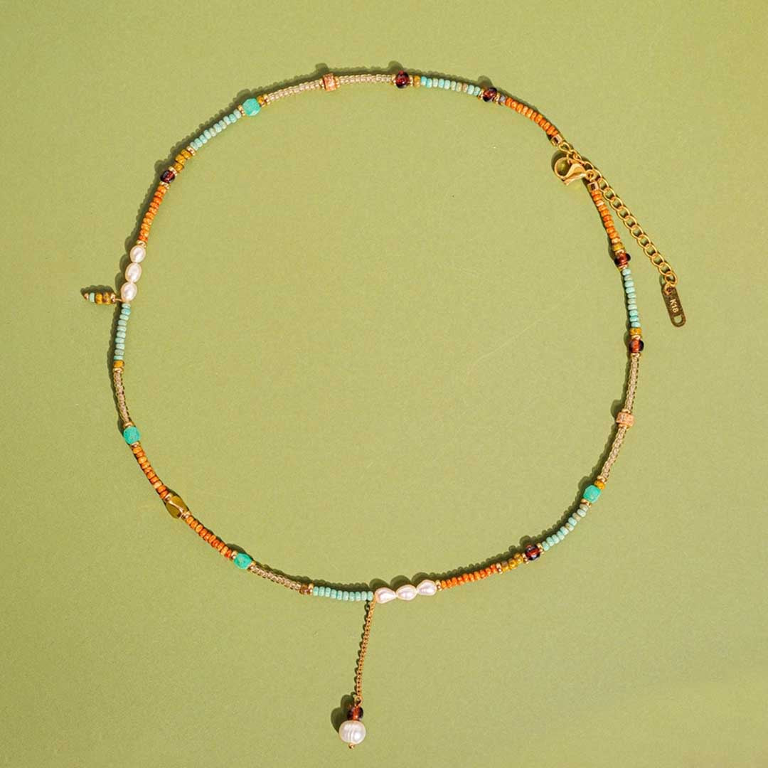 Bohemian Beaded Necklaces | Sapphira-Turquoise