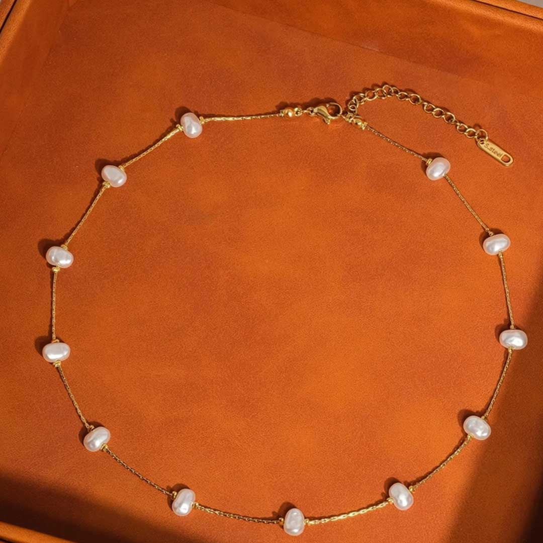 Ida Petite Pearl Necklace | 18k gold