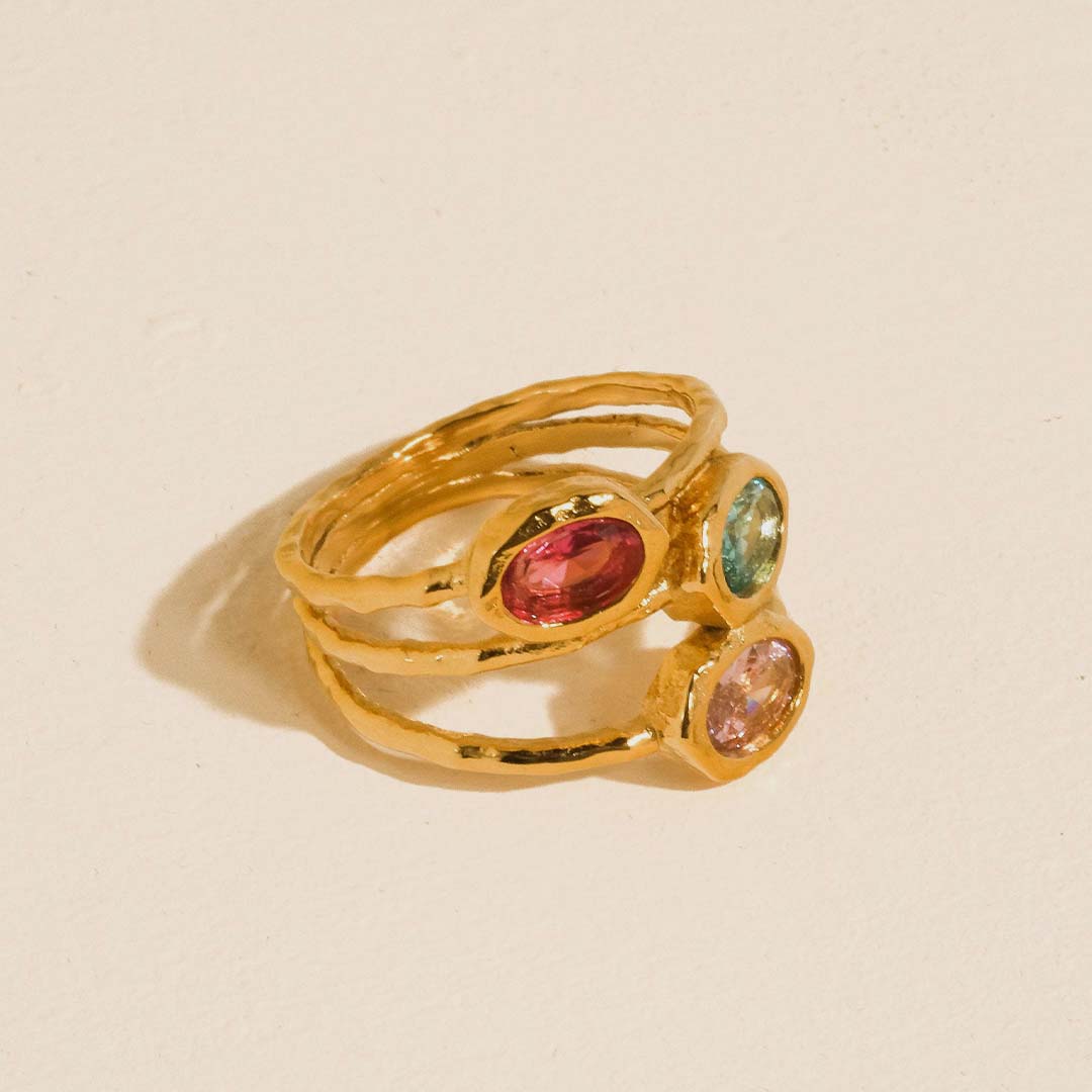Beaufay Vintage Gemstone Ring |18K Gold