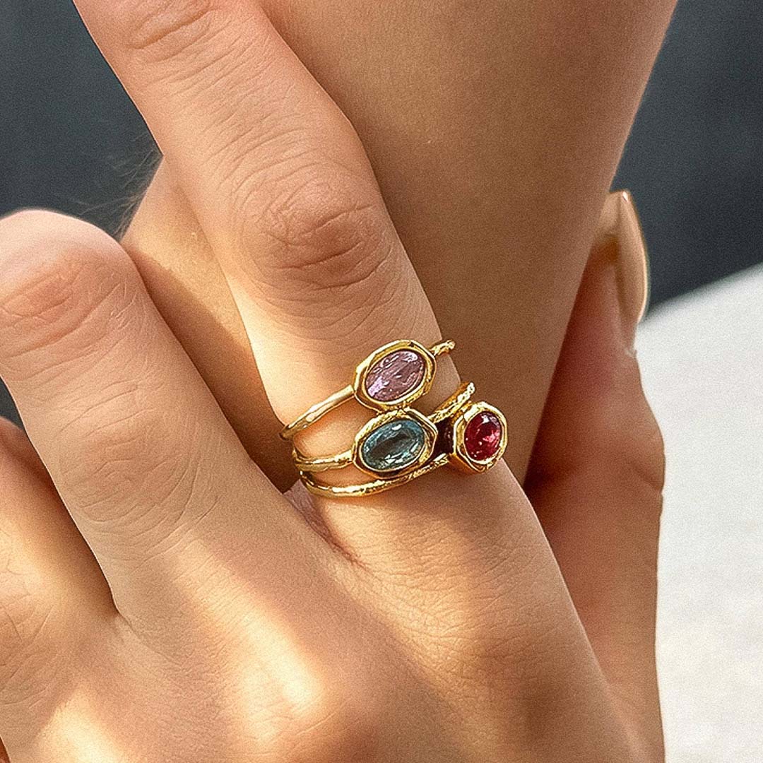 Beaufay Vintage Gemstone Ring |18K Gold