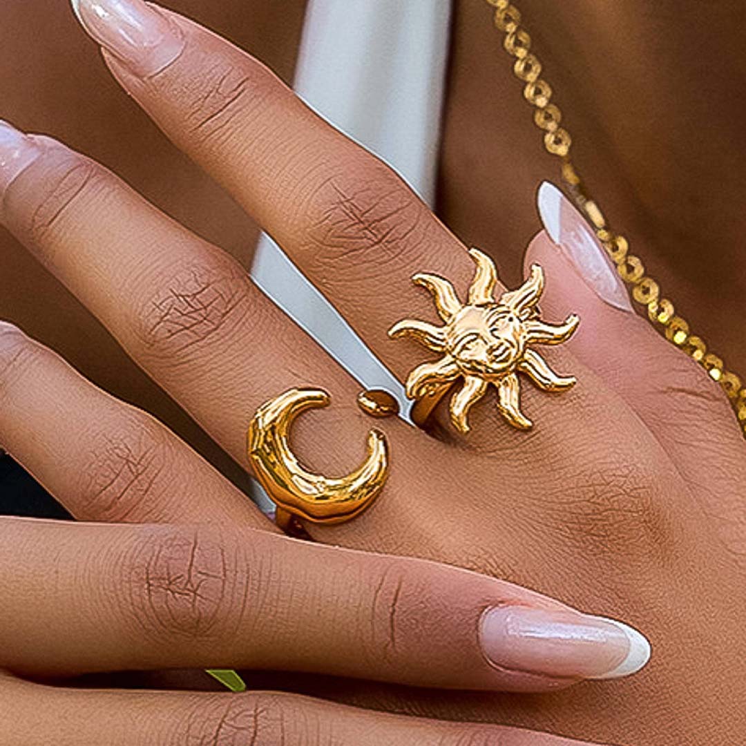 Solstice Sun Statement Ring | Yellow Gold