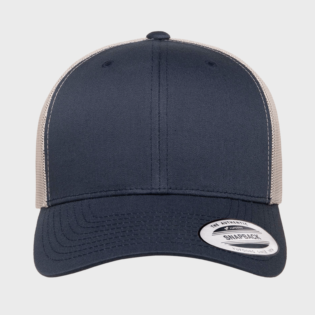 6606T Classic Retro Trucker Cap | Navy Silver