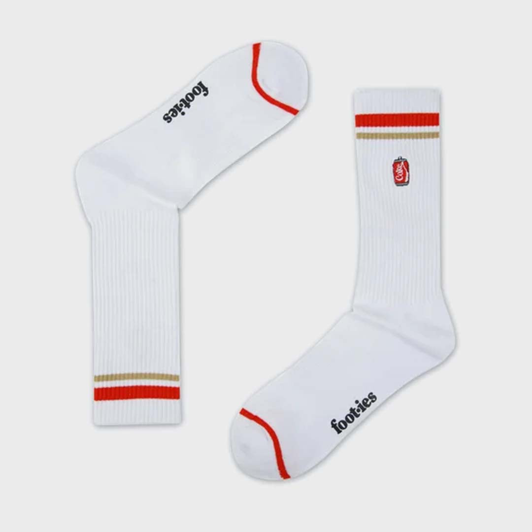 COKE CAN SNEAKER SOCK | BLACK WHITE