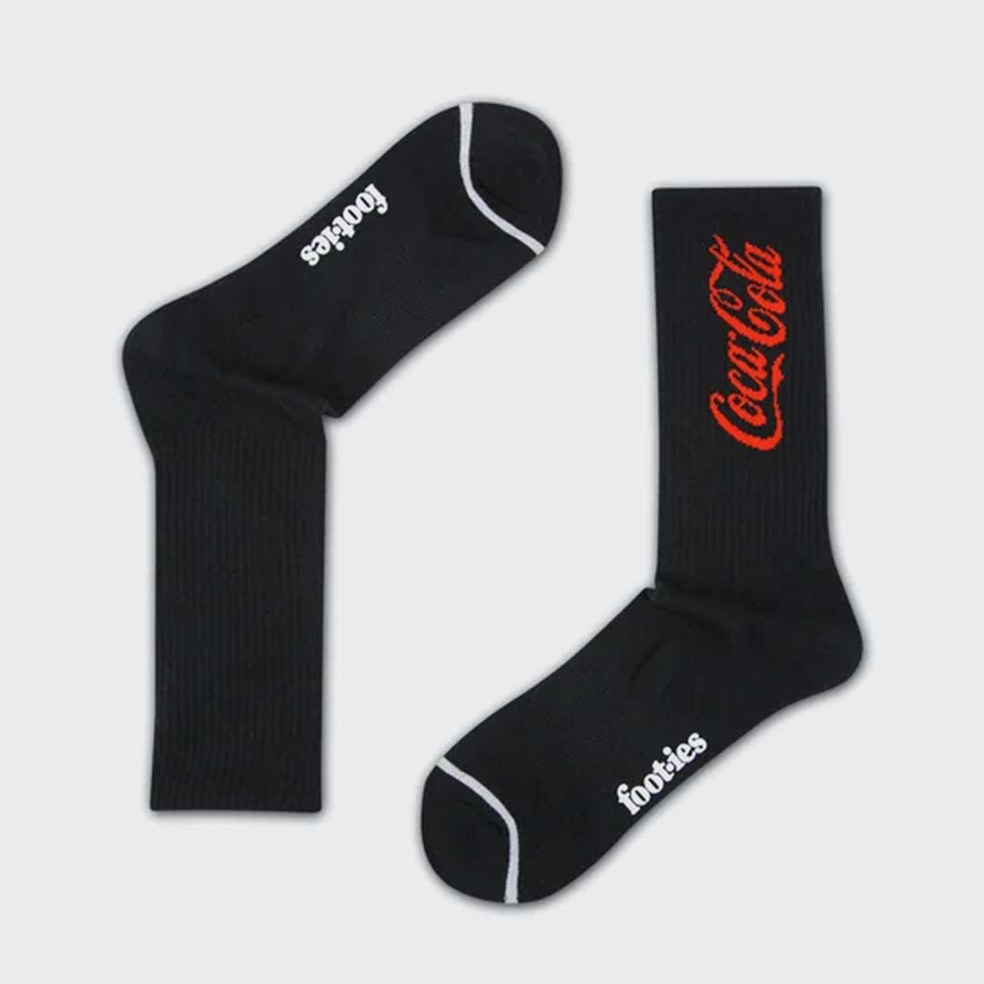 COKE CAN SNEAKER SOCK | BLACK WHITE