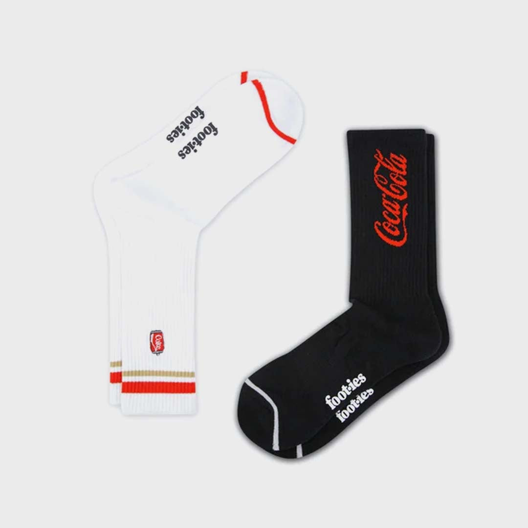 COKE CAN SNEAKER SOCK | BLACK WHITE