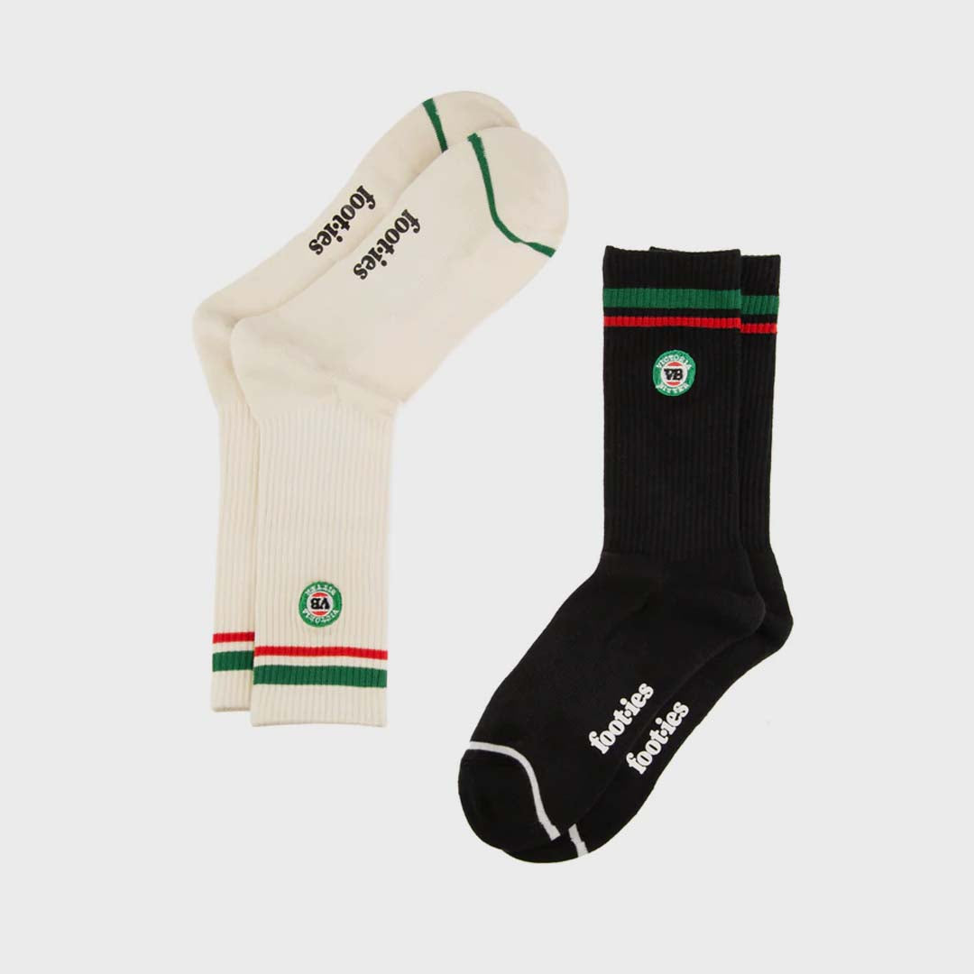 VB LOGO SNEAKER SOCK  | BLACK CREAM