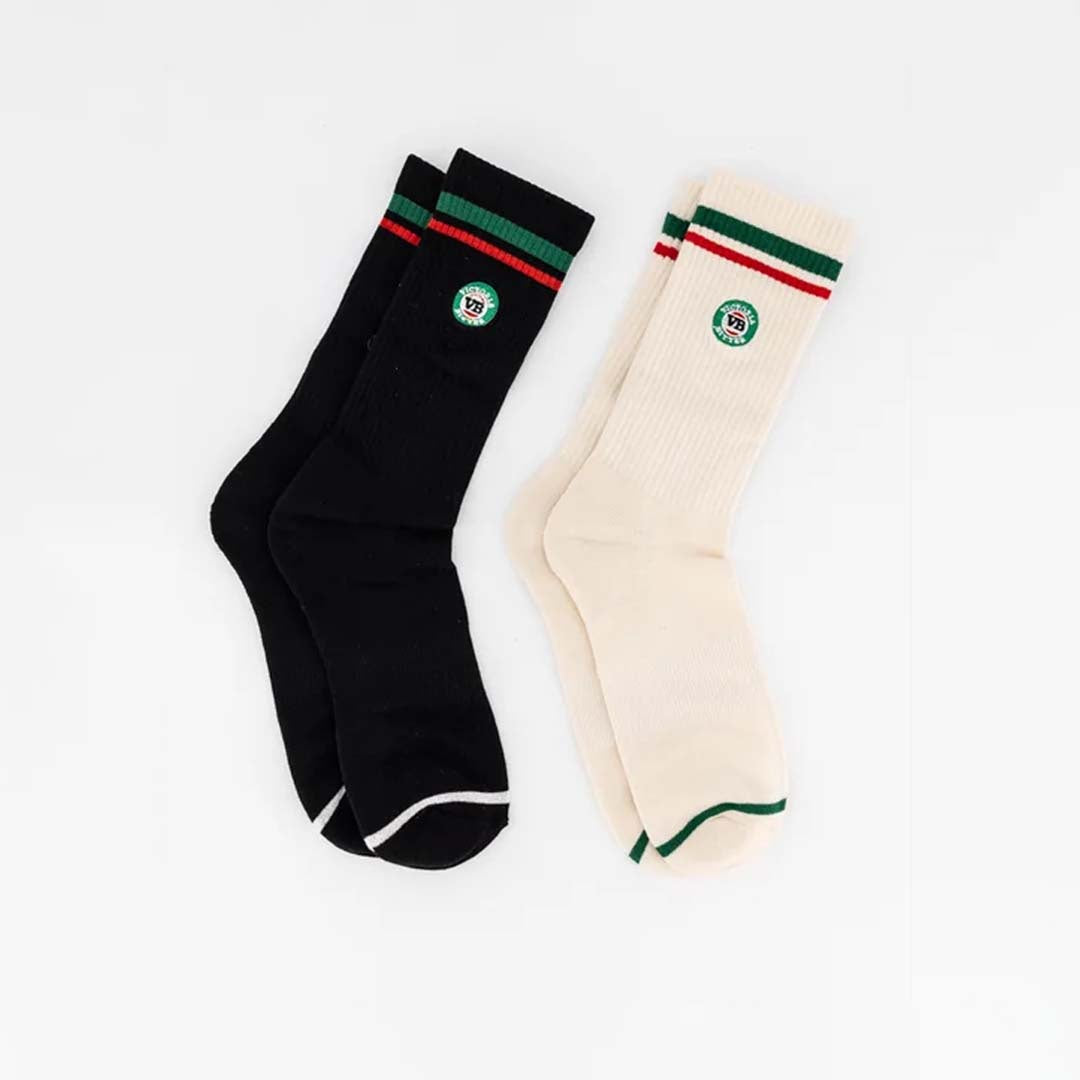 VB LOGO SNEAKER SOCK  | BLACK CREAM
