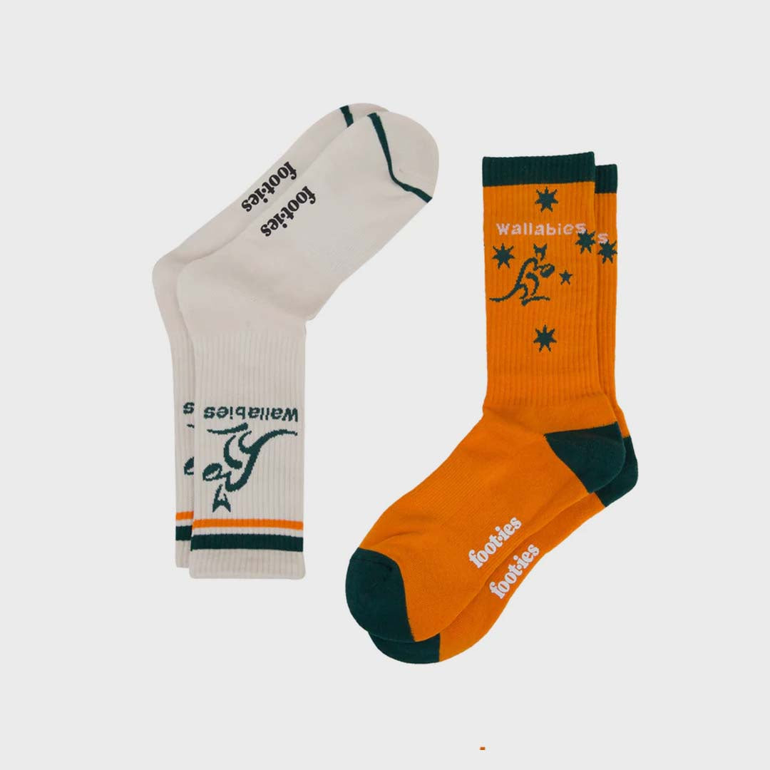 WALLABIES RETRO SNEAKER SOCKS | GREEN GOLD