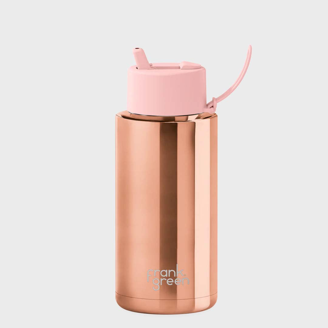 Ceramic Reusable Bottle (1 Litre) | Rose Gold Pink