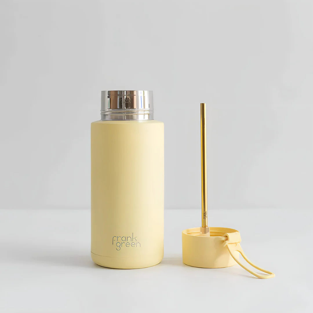 Ceramic Reusable Bottle (1 Litre) | Buttermilk