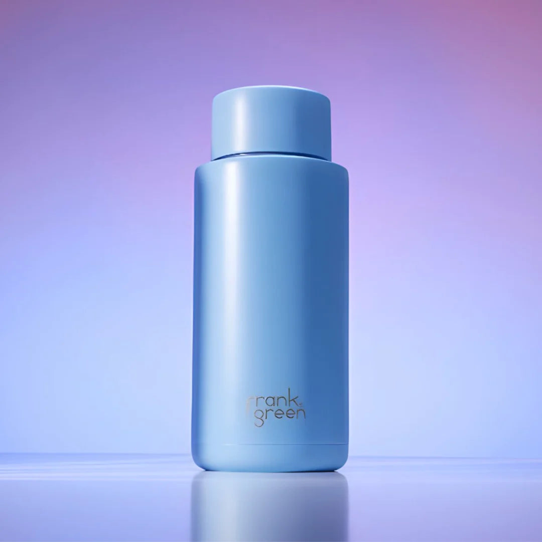 Ceramic Reusable Bottle (1 Litre) | Sky Blue