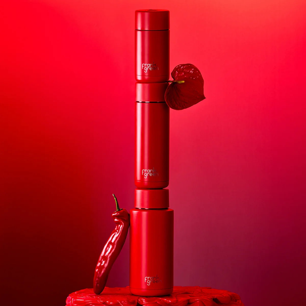 Ceramic Reusable Bottle (595ml) | Atomic Red