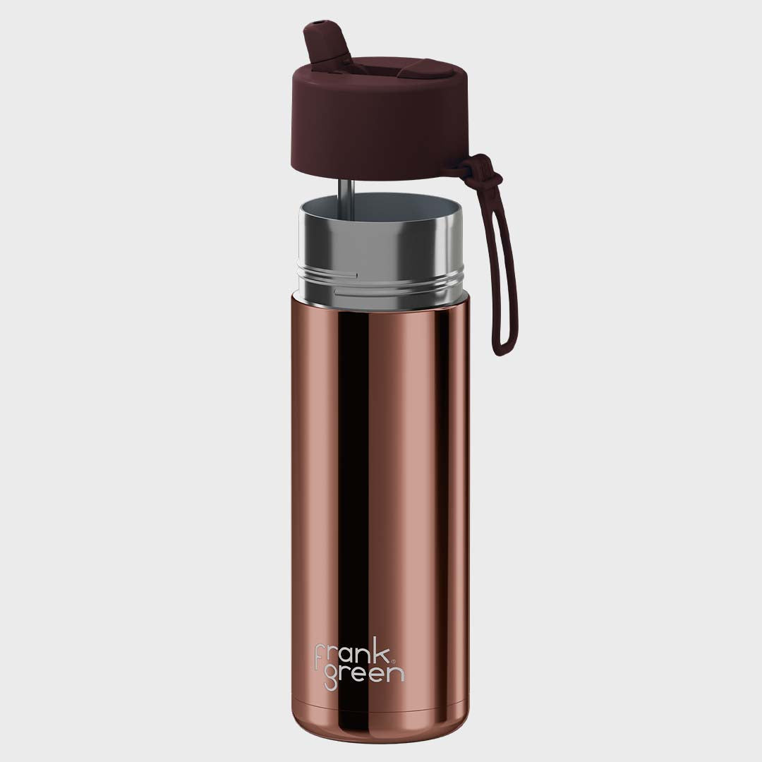Ceramic Reusable Bottle (595ml) | Chrome Chocolate