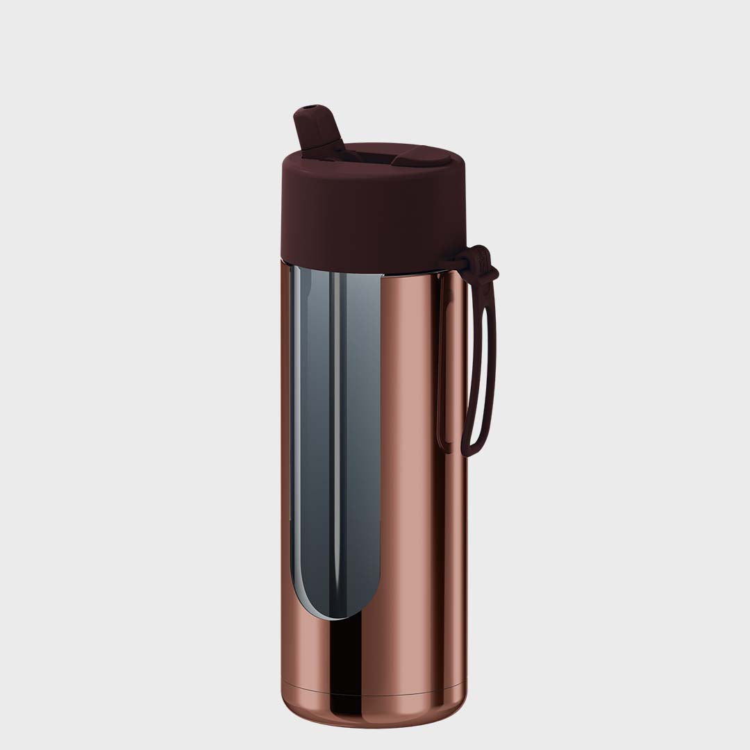 Ceramic Reusable Bottle (595ml) | Chrome Chocolate