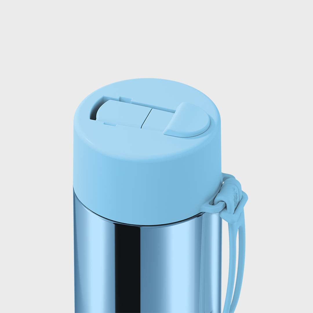 Ceramic Reusable Bottle (595ml) | Chrome Light Blue