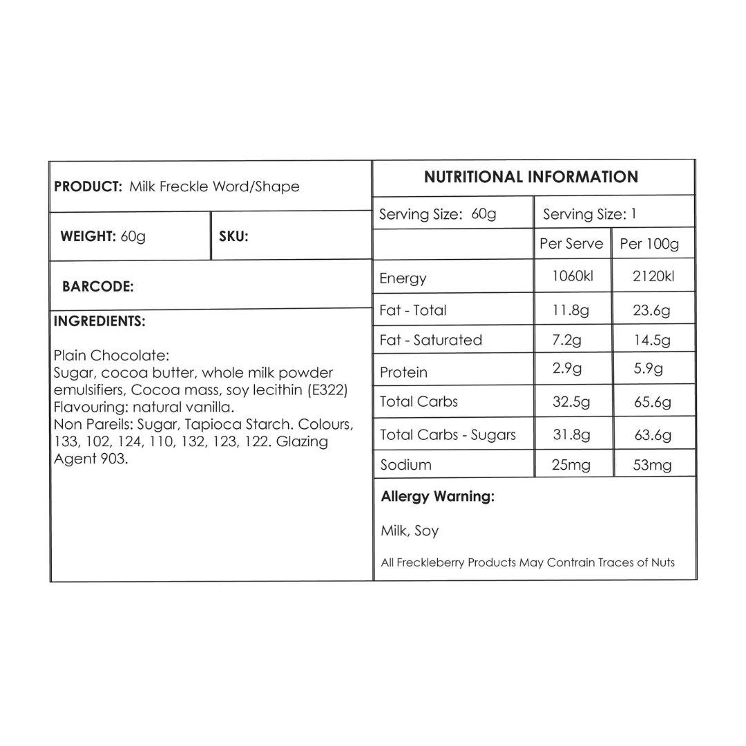 FRECKLE WORD - THANKS