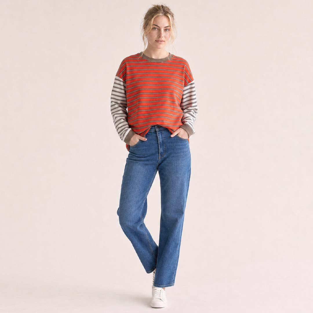 Colour Block Stripe Tee | Tuscany