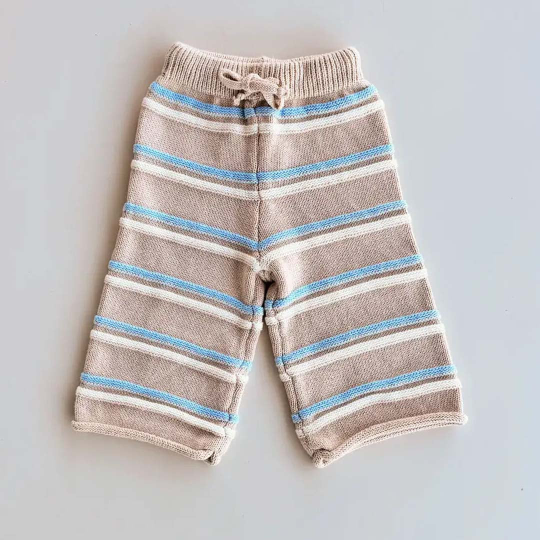 Raised Stripe Knit Set | Arctic Snow