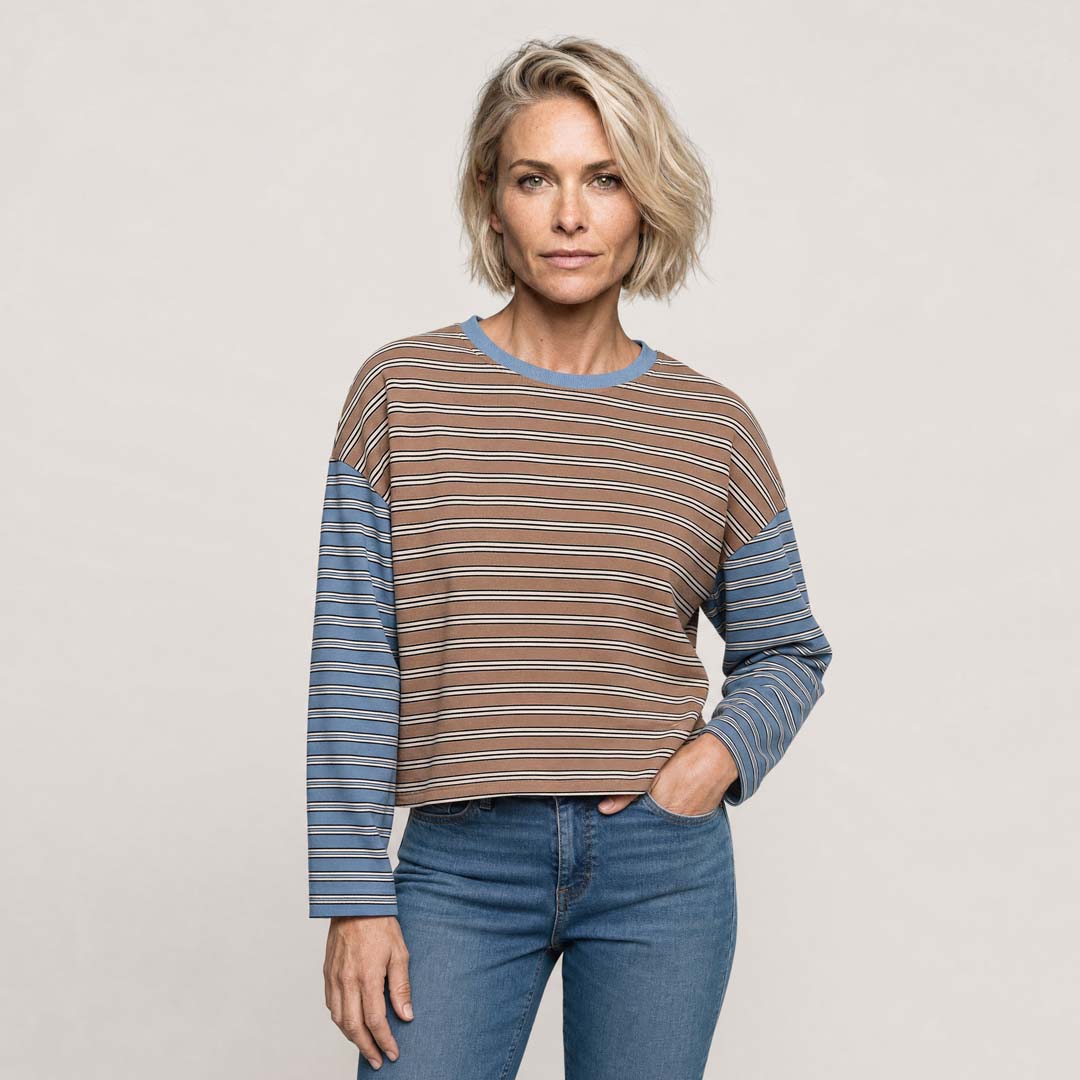 Colour Block Stripe Tee | Sorrento